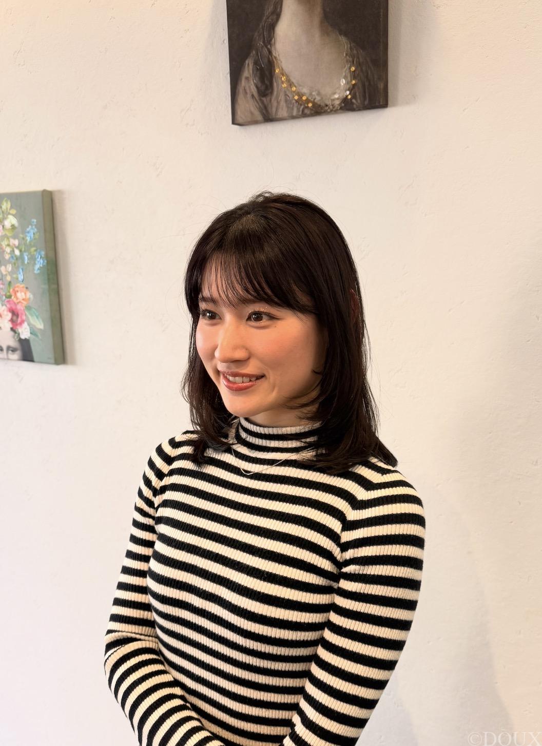 レイヤーカット/暗髪